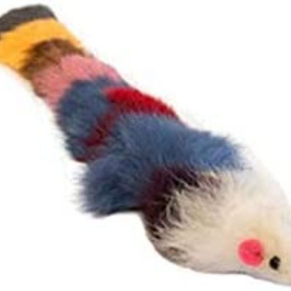 Iconic Pet Set of 2 Fur Weasel Toy with Squeaker for Pets, Best Pet Play Toy - Picture 2 of 8